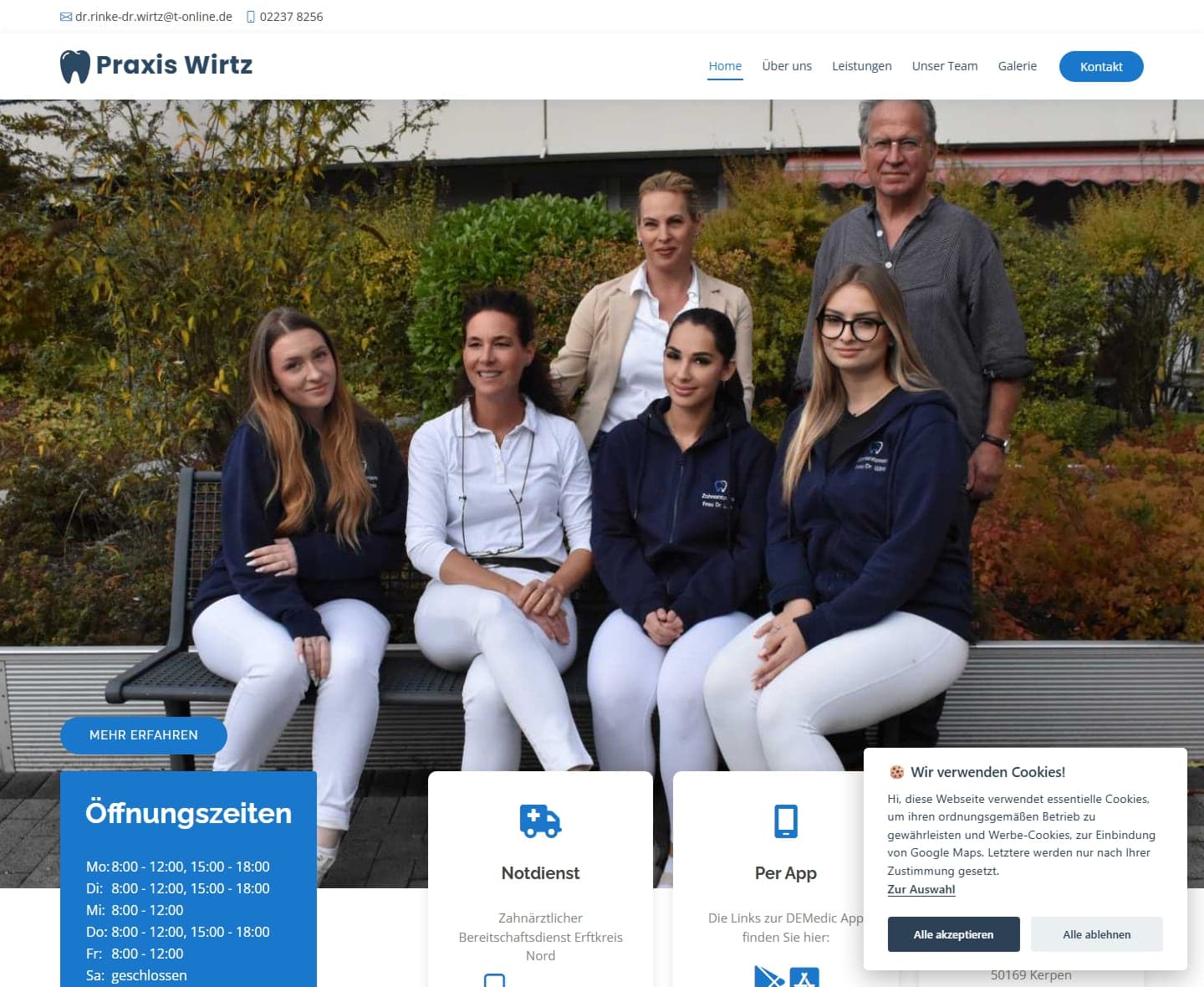 Web-Projekt von Keti Neuros für Zahnarztpraxis Daniela Wirtz: Vorschau von Praxis Wirtz