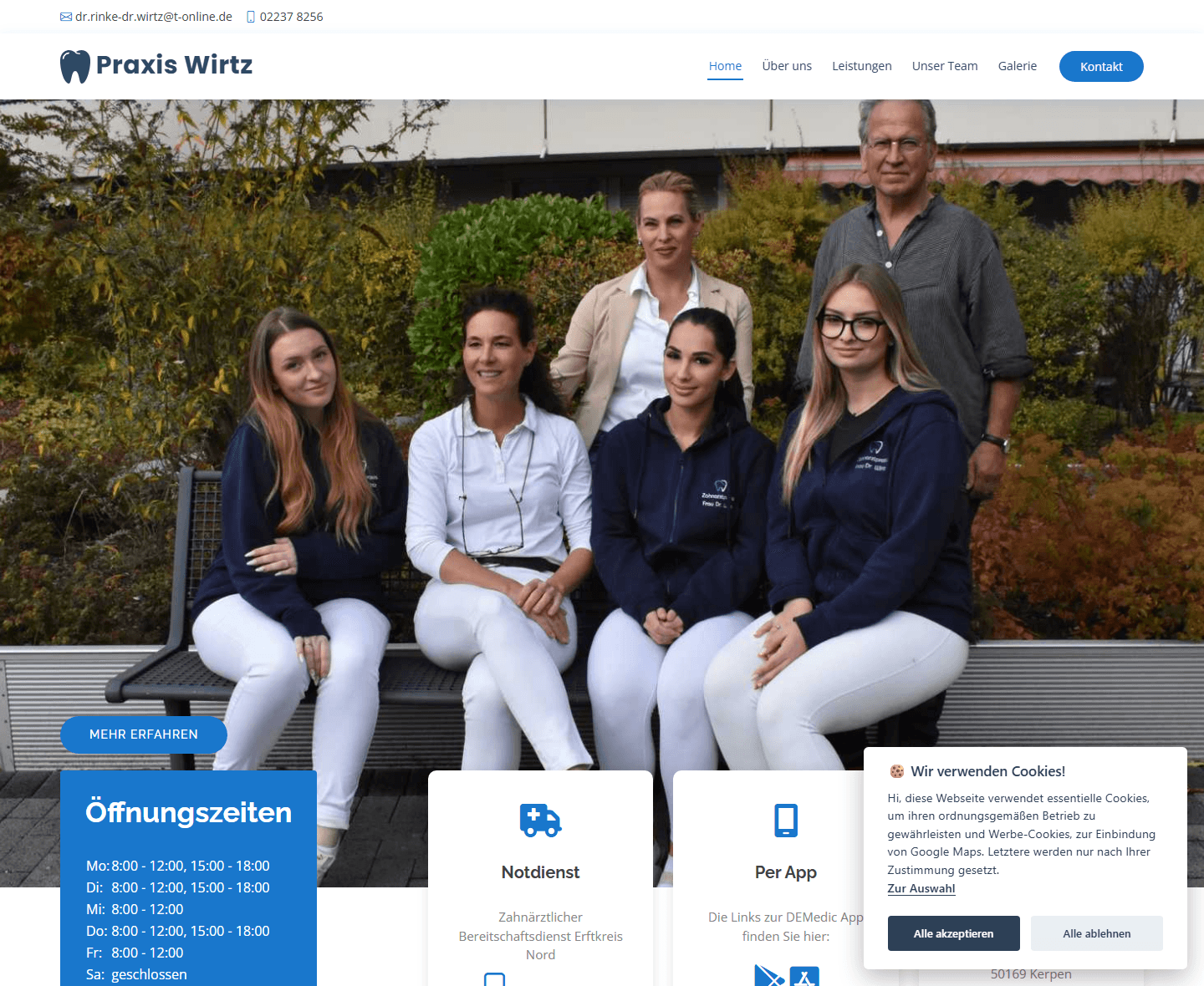 Web-Projekt von Keti Neuros für Zahnarztpraxis Daniela Wirtz: Vorschau von Praxis Wirtz